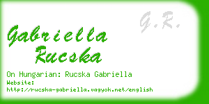 gabriella rucska business card